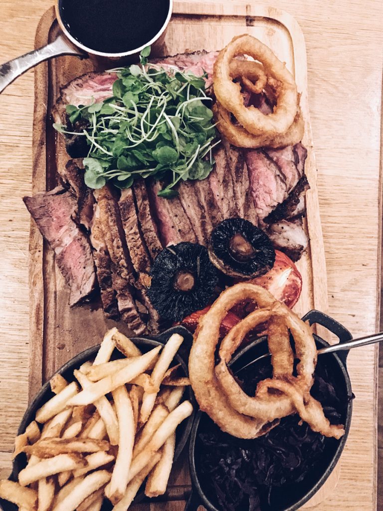 Steak main at the devonshire arms spa hotel at bolton abbey