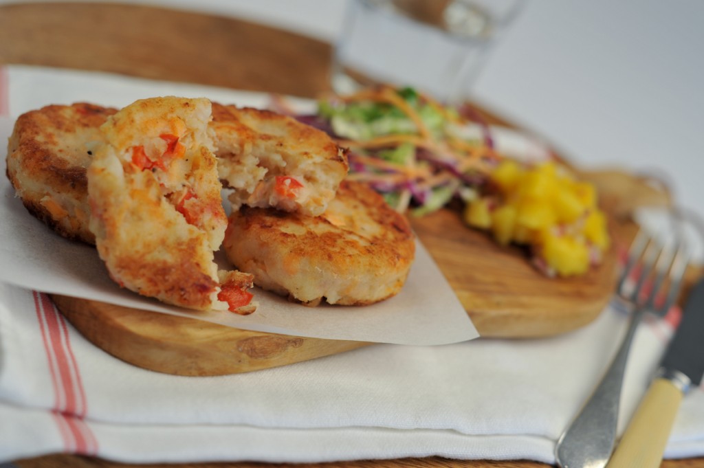 salmon and prawn fish cakes