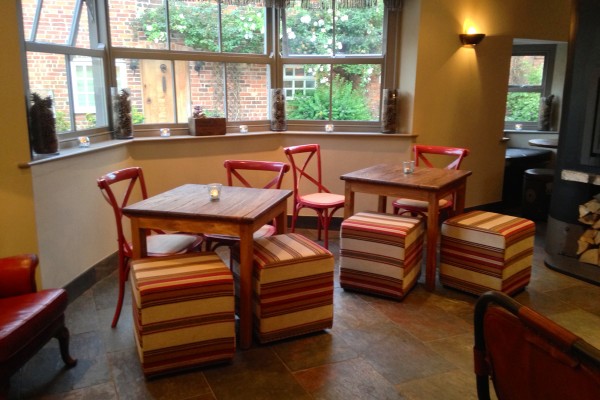 Seating area at The Blacksmiths Clayworth