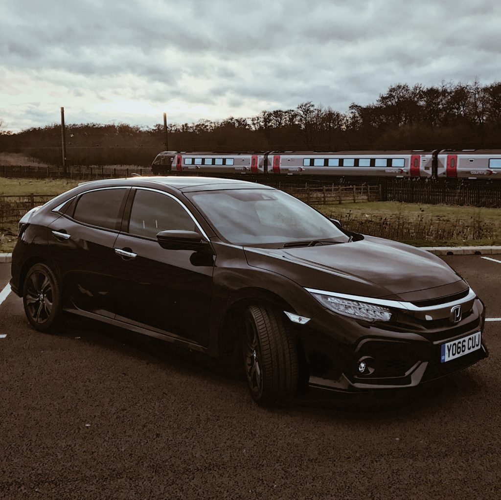 Honda Civic Train Passing