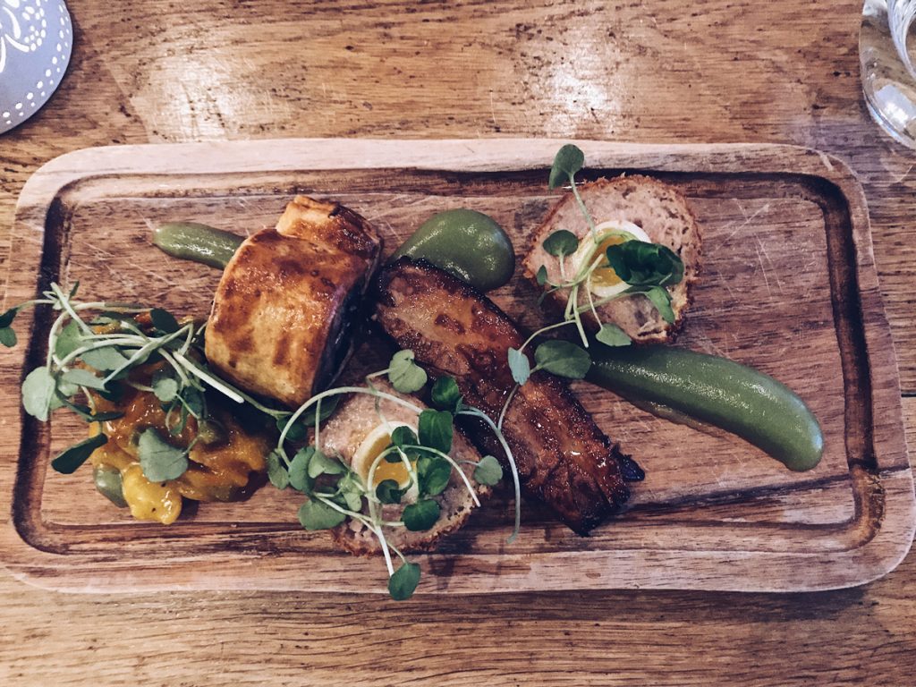 Trio of Pig Starter at Devonshire Arms