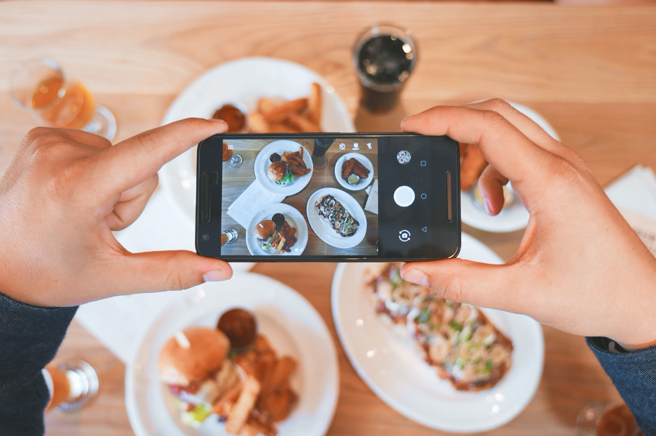 Taking a picture of food
