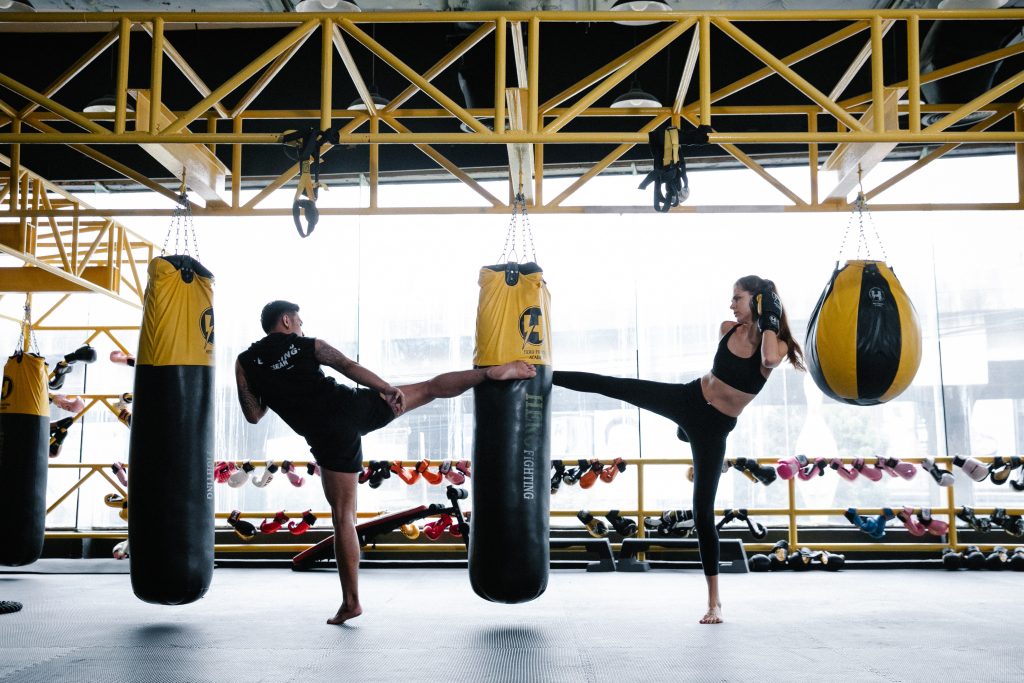 Man and Woman in a boxing studio