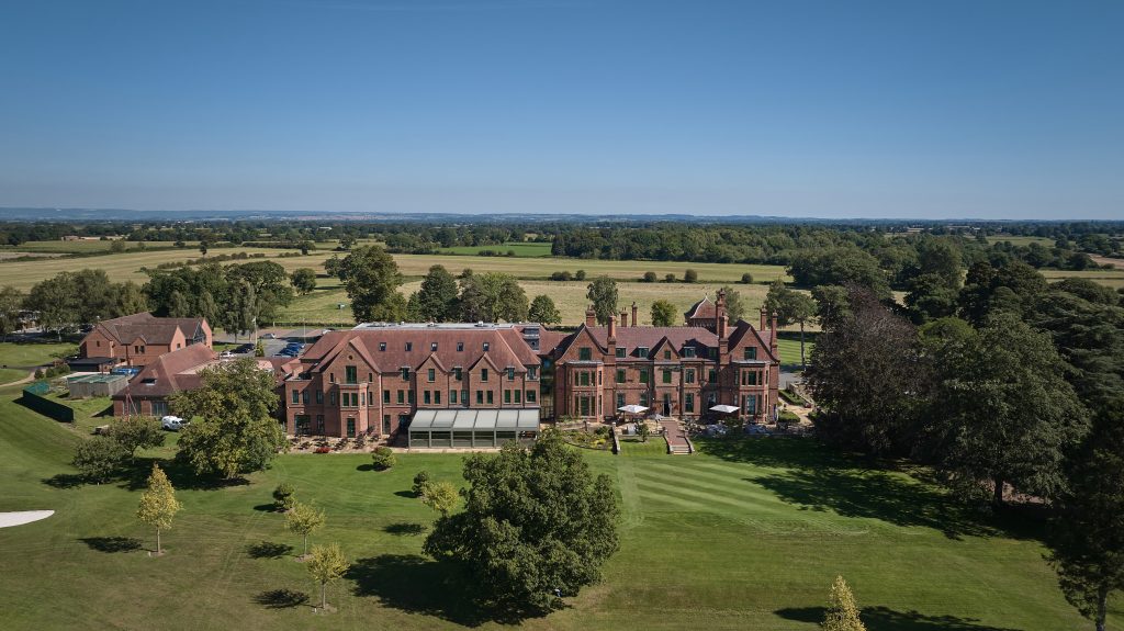 Aerial View of Aldwark Manor Estate in rural North Yorkshire