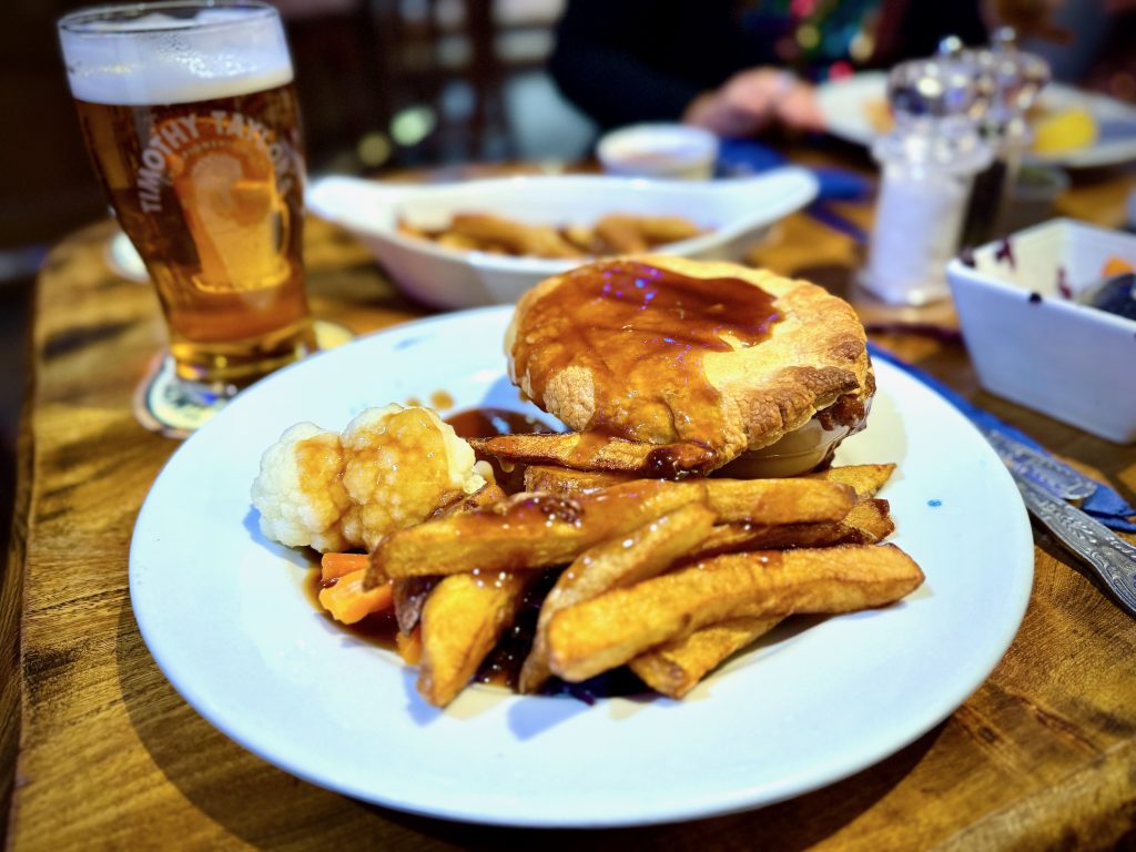 Pie and a Pint at the Dog and Gun in Oxenhope