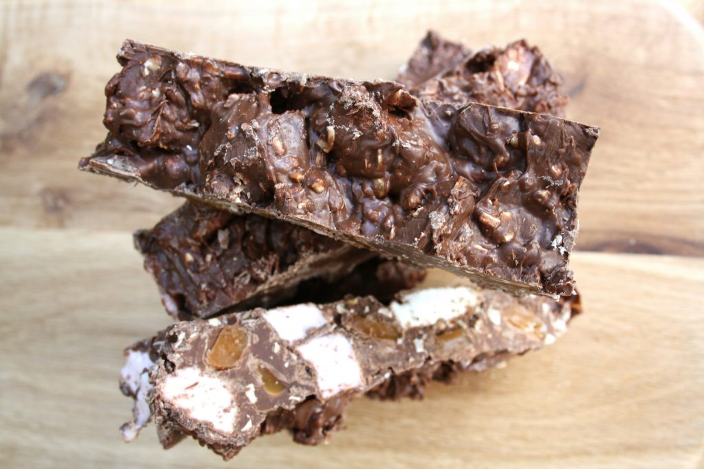 The Ultimate Caramel Swirl Chocolate Rocky Road