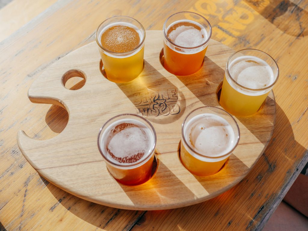 A range of craft beers