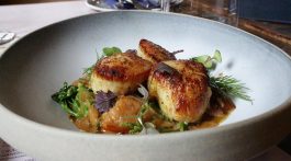 Scallop Tapas Dish served at a Tapas Resturant in Yorkshire