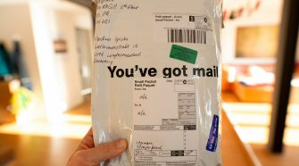 A parcel from a courier car insurance provider