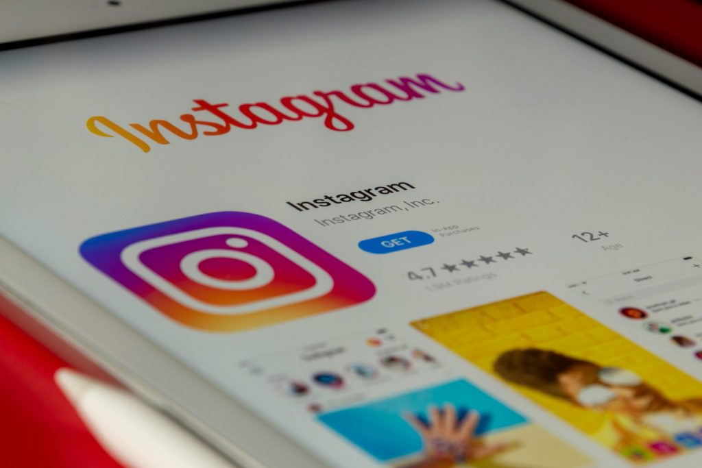 Instagram App displayed on a mobile phone