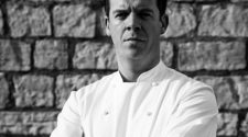 Yorkshire chef Tim Bilton in a black-and-white portrait