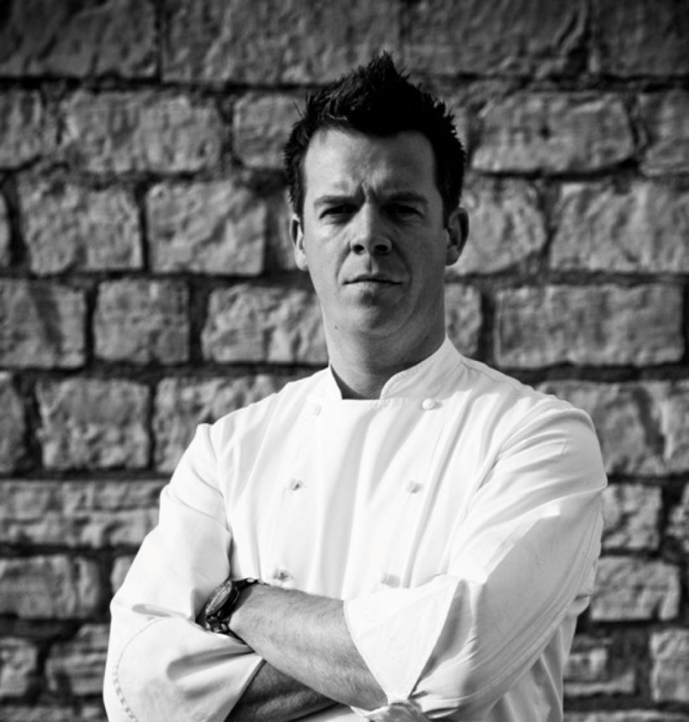 Yorkshire chef Tim Bilton in a black-and-white portrait