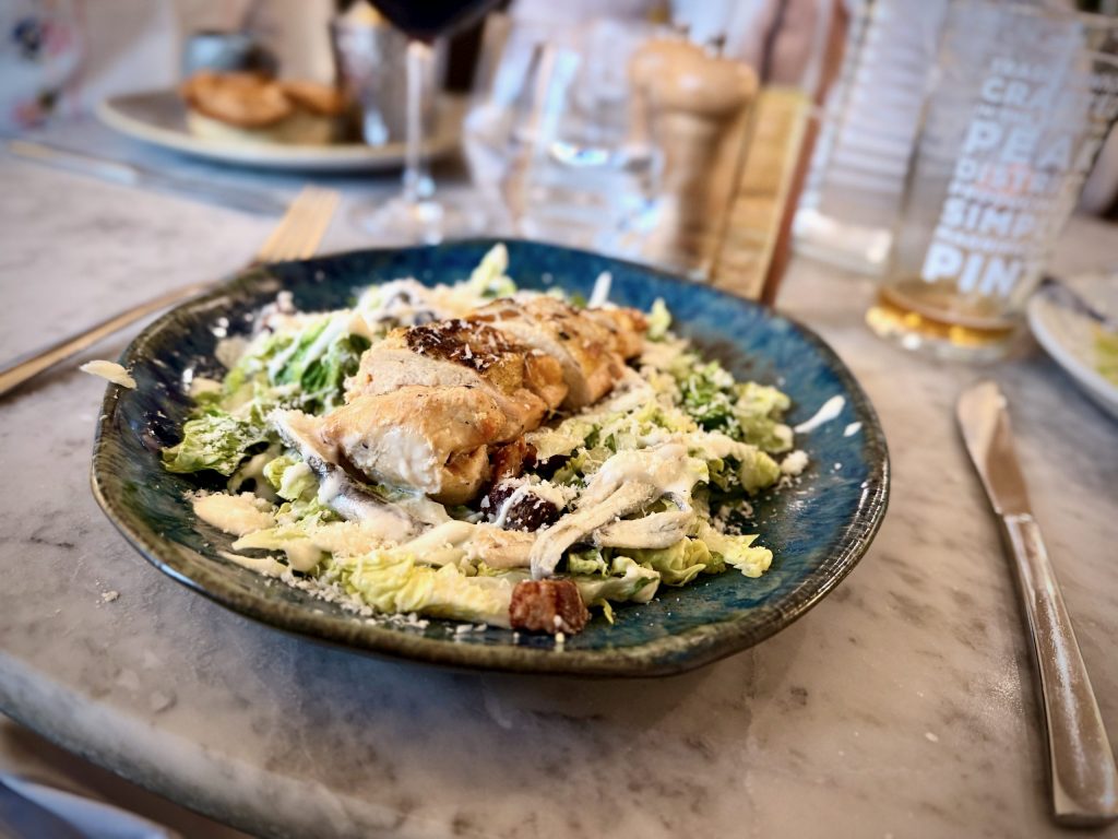 Chicken Cesar Salad at the Devonshire Arms in Bolton Abbey