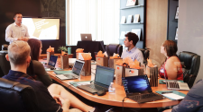Business team meeting focused on operational efficiency decision-making