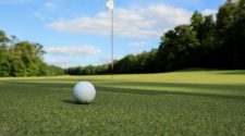 Golf Ball on a putting green