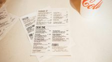 Restaurant menu demonstrating clear food blog typography and brand text