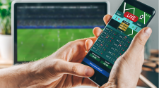 Football betting odds displayed on a laptop screen